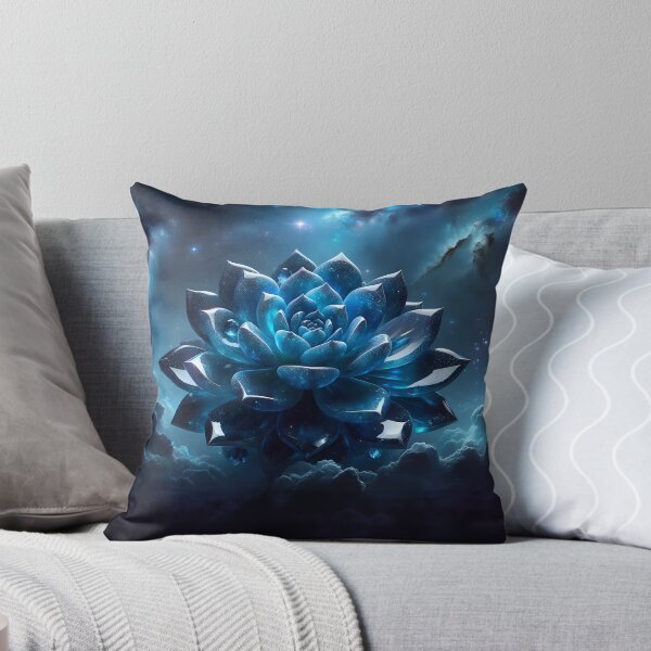 Item preview, Sapphire Cosmic Bloom: Galactic Blue Succulent Flower designed and sold by SeGoArtDesign.