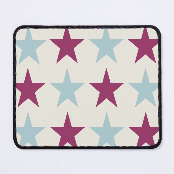 Item preview, Large MAROON RED, DUCK EGG BLUE and CREAM STARS  designed and sold by RachelMacht.