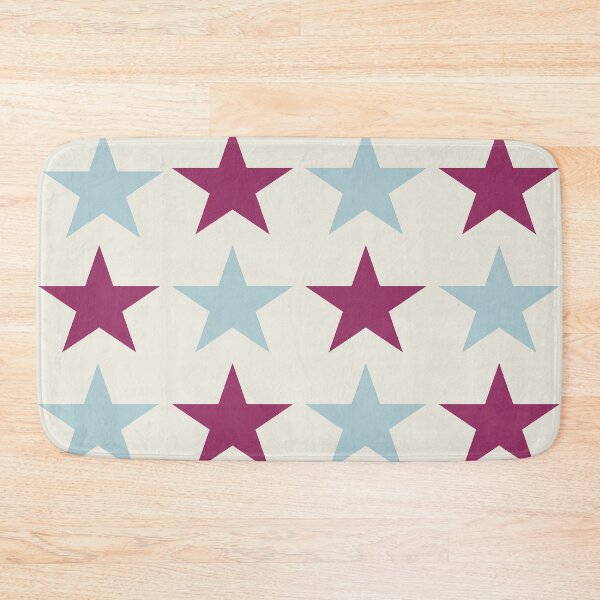 Item preview, Large MAROON RED, DUCK EGG BLUE and CREAM STARS  designed and sold by RachelMacht.