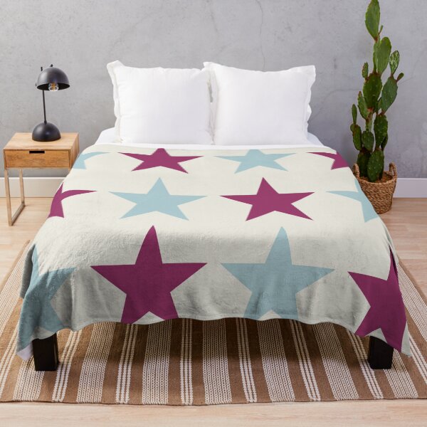Item preview, Large MAROON RED, DUCK EGG BLUE and CREAM STARS  designed and sold by RachelMacht.