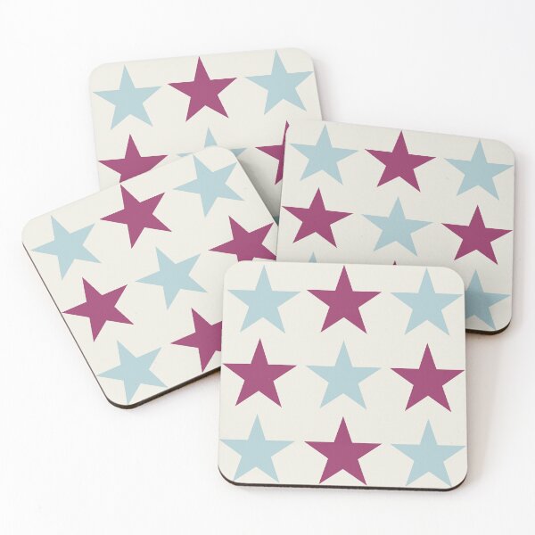 Item preview, Large MAROON RED, DUCK EGG BLUE and CREAM STARS  designed and sold by RachelMacht.