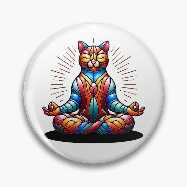 Item preview, Inner Peace Meditating Cat designed and sold by wrdiv73.