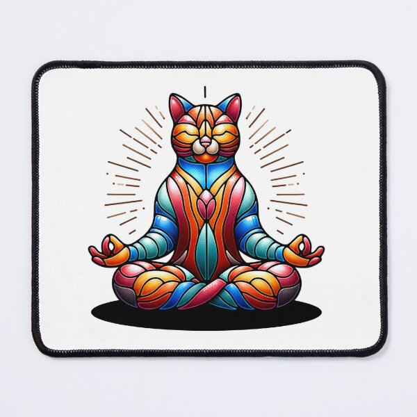 Item preview, Inner Peace Meditating Cat designed and sold by wrdiv73.