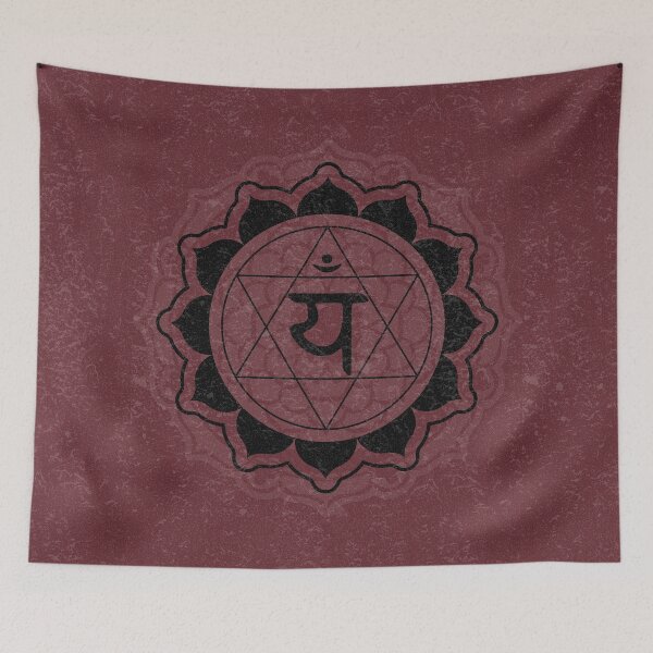Item preview, Heart Chakra Mandala - Wine + Coal designed and sold by Irene Estelle.