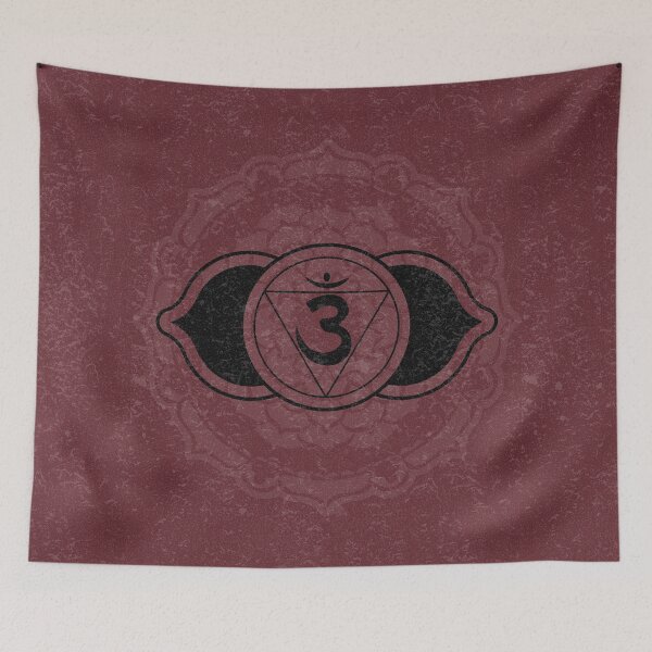 Item preview, Third Eye Chakra Mandala - Wine + Coal designed and sold by Irene Estelle.