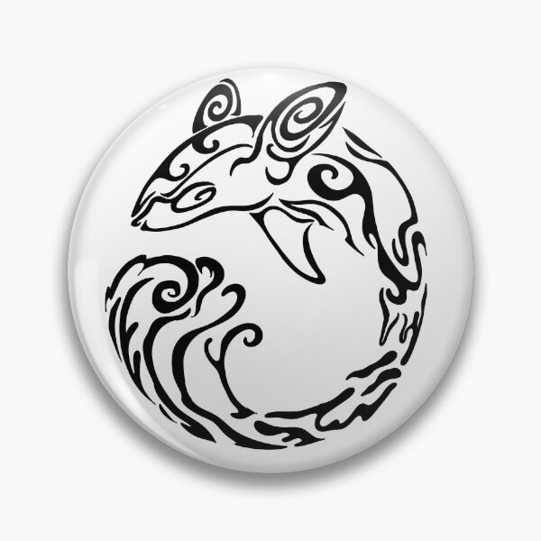 Item preview, Breaching Orca wave circle designed and sold by Artsydragongal.