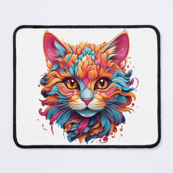 Item preview, Enchanted Cat with Vibrant Plumage - Captivating Masterpiece designed and sold by BNCH44.