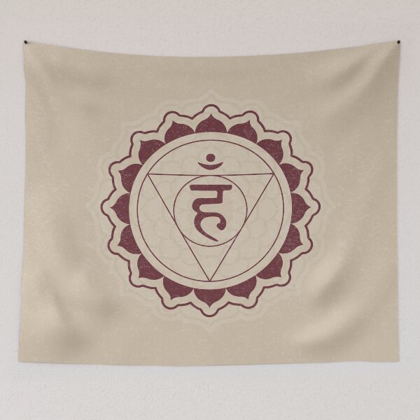Item preview, Throat Chakra Mandala - Dove + Wine designed and sold by Irene Estelle.