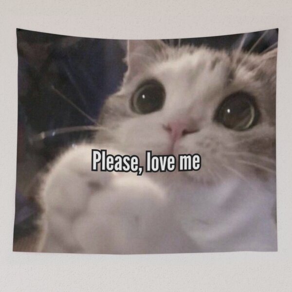 Aperçu de l'œuvre Citation "please, love me" créée et vendue par Sushiitz.