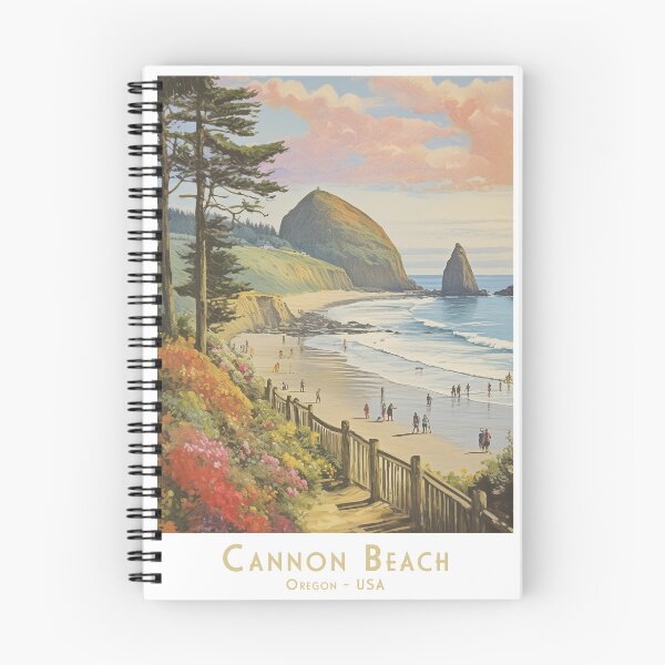 Item preview, Retro travel poster from Cannon Beach - Minimalistic vintage design for travel lovers designed and sold by pod24.