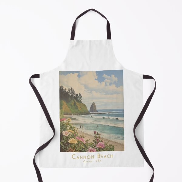 Item preview, Vintage Travel Poster - Cannon Beach, Oregon - Retro Minimalist Design designed and sold by pod24.