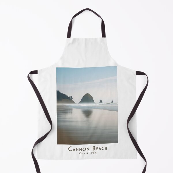 Item preview, Minimalist vintage travel poster - Cannon Beach at dawn designed and sold by pod24.