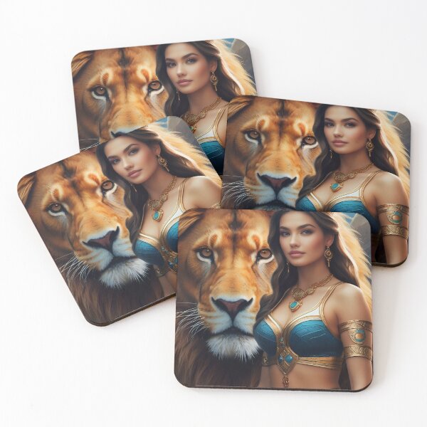 Item preview, The power of woman and lion designed and sold by roman747.