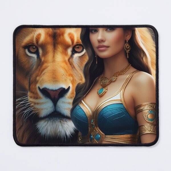 Item preview, The power of woman and lion designed and sold by roman747.