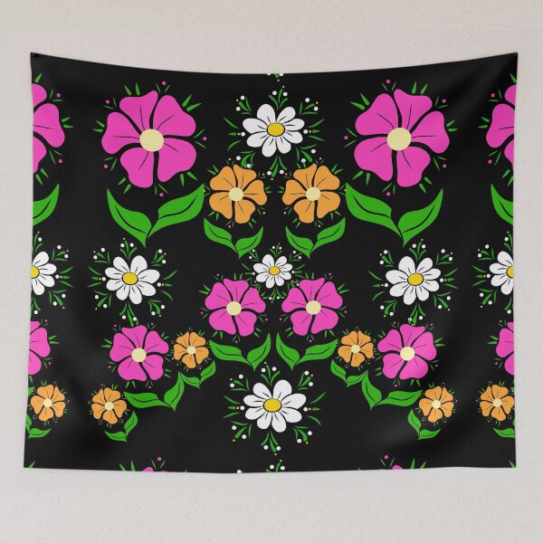 Item preview, flower meadow flower daisy flower tendril floral pattern designed and sold by rhnaturestyles.