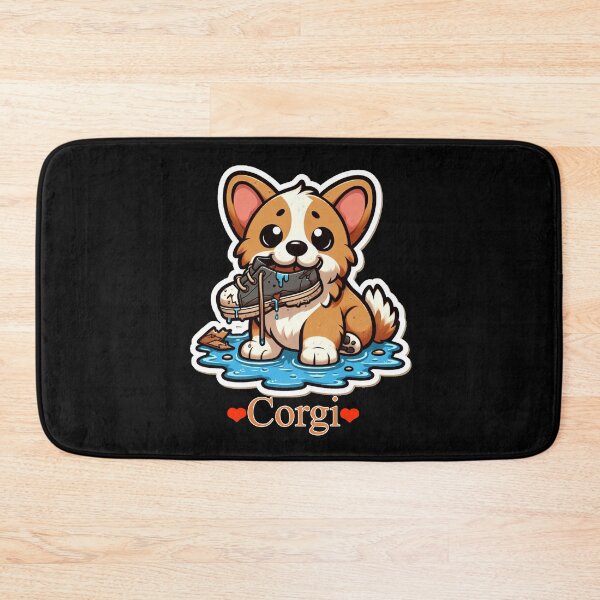 Item preview, Cute Corgi Puppy In Puddle With Shoe designed and sold by Minds-Eye.