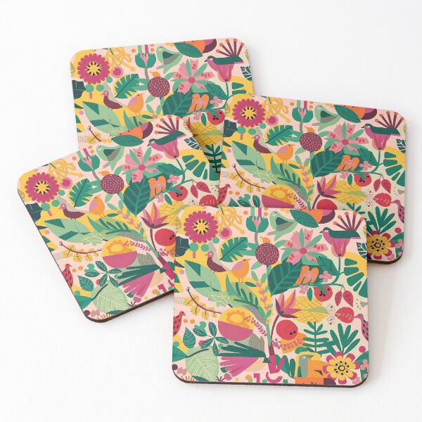 Item preview, A lively burst of nature pattern designed and sold by Haji  Kamora.