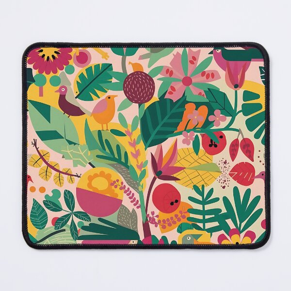 Item preview, A lively burst of nature pattern designed and sold by Haji  Kamora.