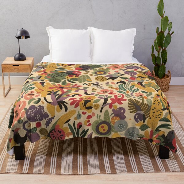 Item preview, A lively burst of nature pattern designed and sold by Haji Kamora.