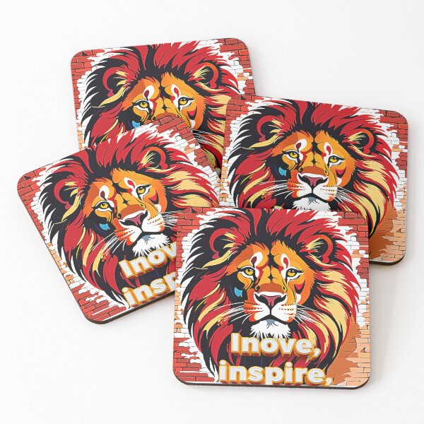 Item preview,  "3D Inspiring Lion: Innovate, Inspire, and Impact with this Motivational Art" designed and sold by Jr-Mensagens.