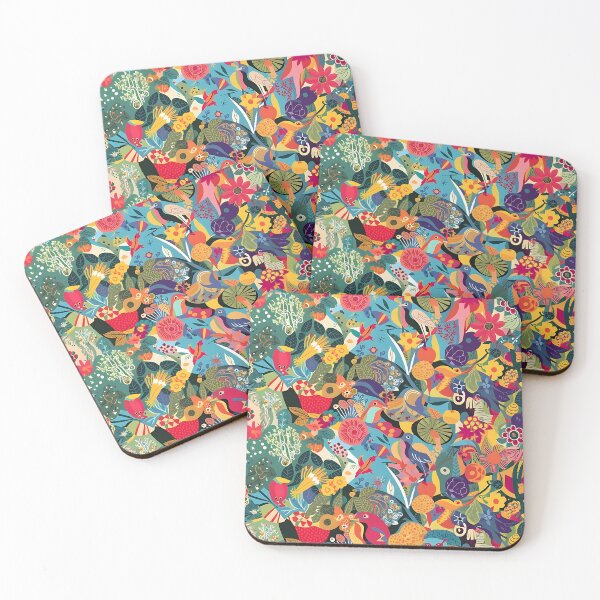 Item preview, A lively burst of nature pattern designed and sold by Haji  Kamora.