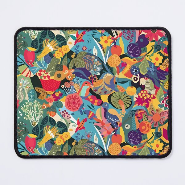 Item preview, A lively burst of nature pattern designed and sold by Haji Kamora.