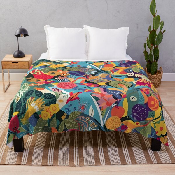 Item preview, A lively burst of nature pattern designed and sold by Haji Kamora.