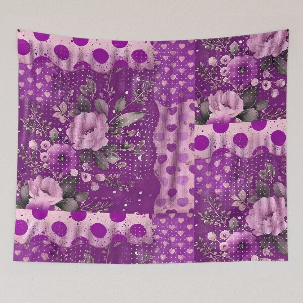 Item preview, Purple Pink Shabby Chic Patches designed and sold by Hevaweva.