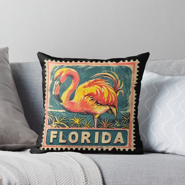 Item preview, Vintage Florida Flamingo Stamp Design designed and sold by tiigerdad.