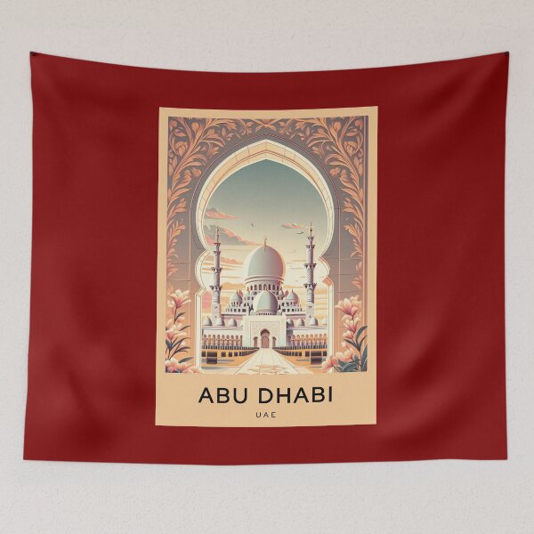 Item preview, Abu Dhabi UAE - Digital Art Poster designed and sold by TravelMarvel.