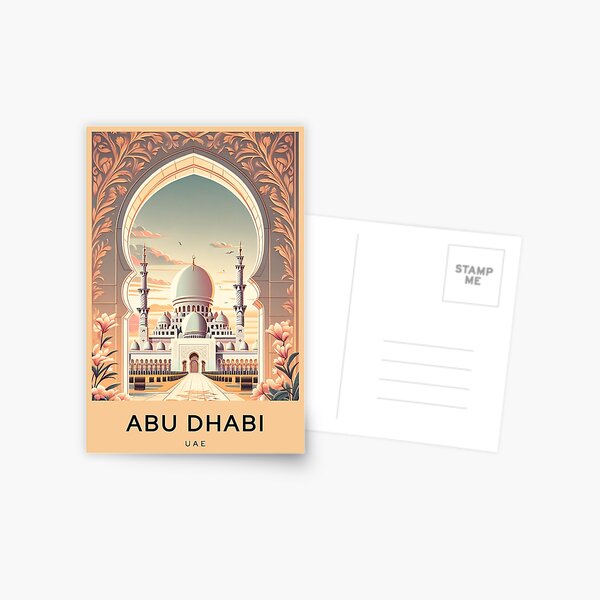 Item preview, Abu Dhabi UAE - Digital Art Poster designed and sold by TravelMarvel.