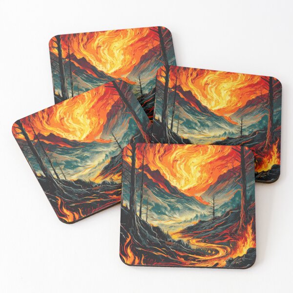Item preview, Fiery Forces: Abstract Wildfire Art designed and sold by bb-15artstudio.