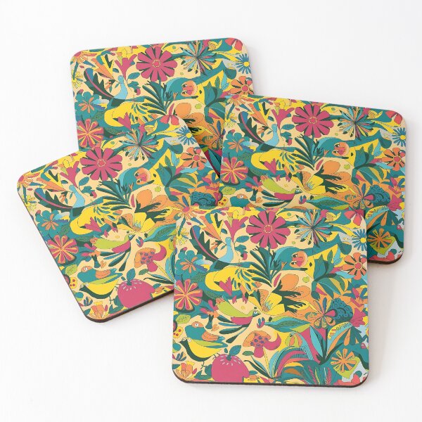 Item preview, A lively burst of nature pattern designed and sold by Haji  Kamora.