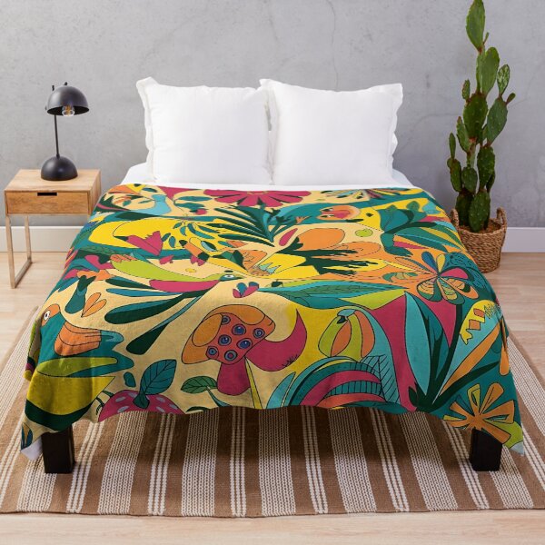 Item preview, A lively burst of nature pattern designed and sold by Haji Kamora.