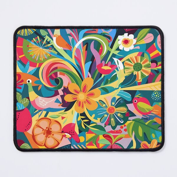 Item preview, A lively burst of nature pattern designed and sold by Haji  Kamora.