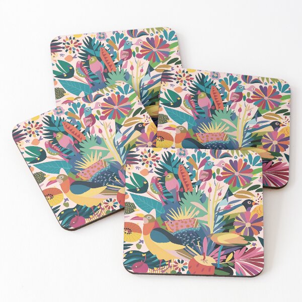 Item preview, A lively burst of nature pattern designed and sold by Haji  Kamora.