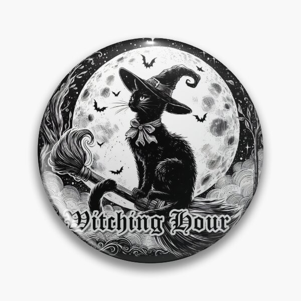 Item preview, Witching Hour Black cat in the moon designed and sold by 66sideddice.
