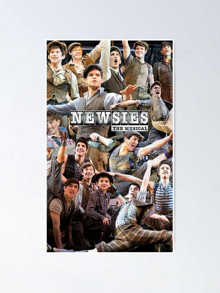 Newsies Broadway Musical Collage Poster By Thomalopez Redbubble