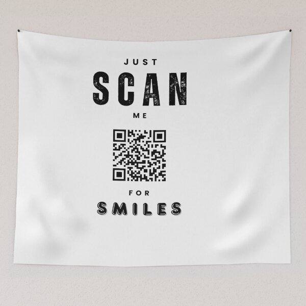 Item preview, JUST SCAN ME FOR SMILES - QR code designed and sold by HSJdesignseu.