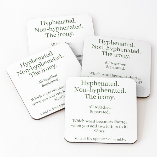 Item preview, Word puns hyphenated non-hyphenated and more designed and sold by Deborah Smith.