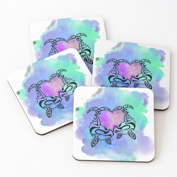 Item preview, Orca heart watercolour splash designed and sold by Artsydragongal.