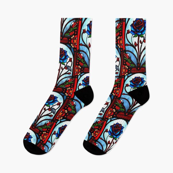 Item preview, Abstract Blue Red Gothic Rose designed and sold by TheDarkWardrobe.