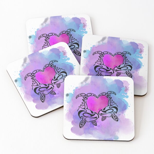 Item preview,  Orca heart watercolour splash designed and sold by Artsydragongal.