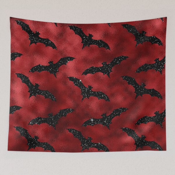Item preview, Red Vampire Bat Pattern | Dark Flying Bats Design designed and sold by URBANBADA.