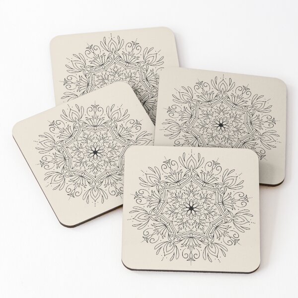 Item preview, Mandala with Hungarian Folk Art Motives Line Design designed and sold by susyrdesign.