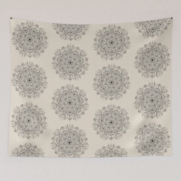 Item preview, Mandala with Hungarian Folk Art Motives Line Design designed and sold by susyrdesign.