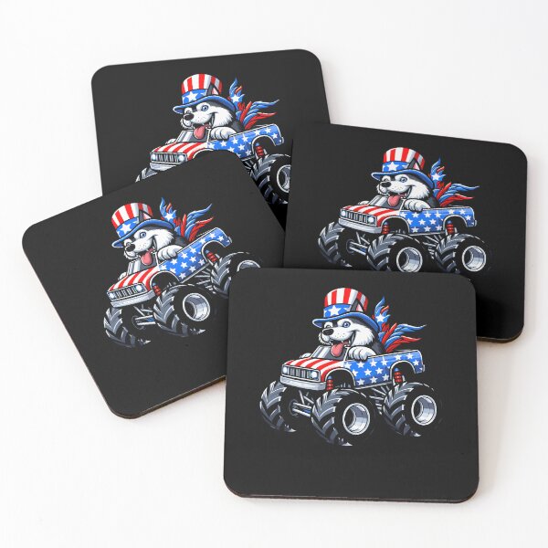 Item preview, Patriotic Huskey 4th July Monster Truck American designed and sold by Artistoos.