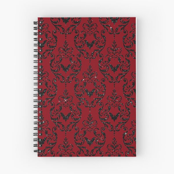 Item preview, Black Halloween Bats on Red, Gothic Repeating Bats Pattern designed and sold by URBANBADA.