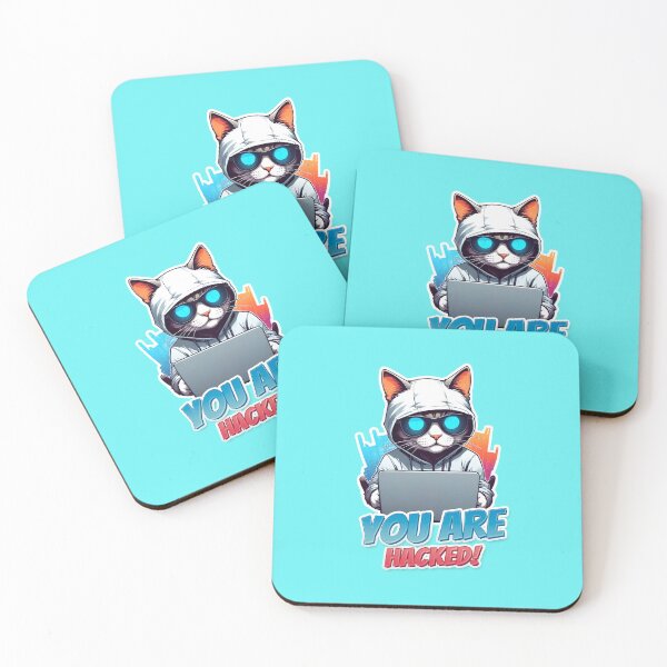 Item preview, Feline hackers, cat hackers, ready to hack your heart! designed and sold by PrintPlanetGo.