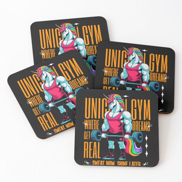 Item preview, Unicorn Gym Fitness T-Shirt - Muscle Unicorn Lifting Weights, Inspirational Workout Apparel designed and sold by JacontaII.